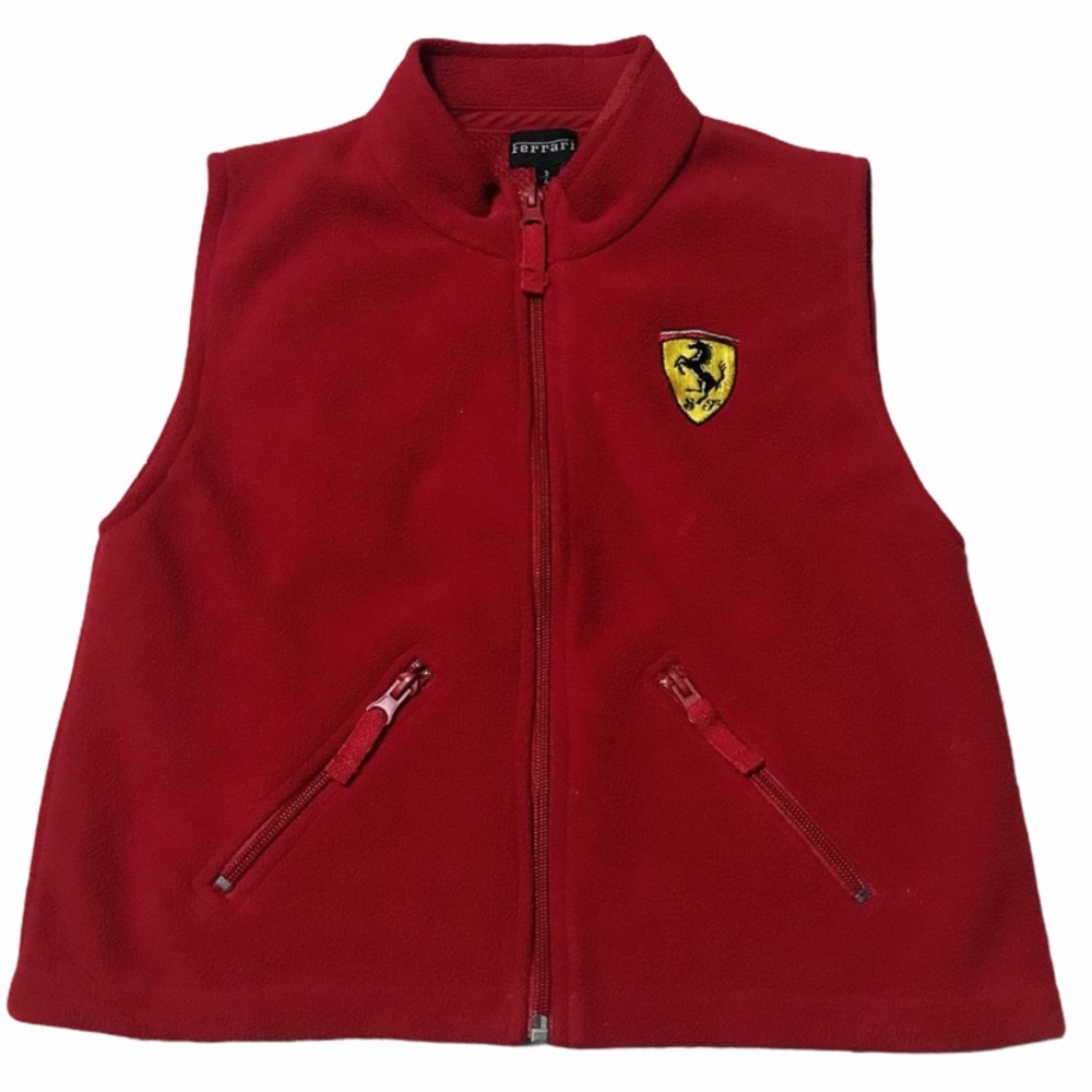 Ferrari Red Full Zip Fleece Vest